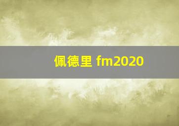 佩德里 fm2020